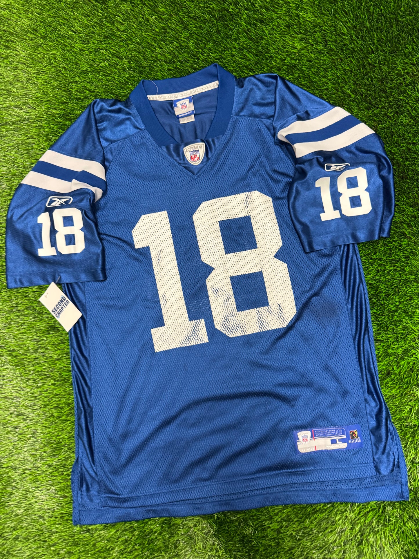 00s Indianapolis Colts Peyton Manning #18 Reebok Vintage NFL Jersey (L)