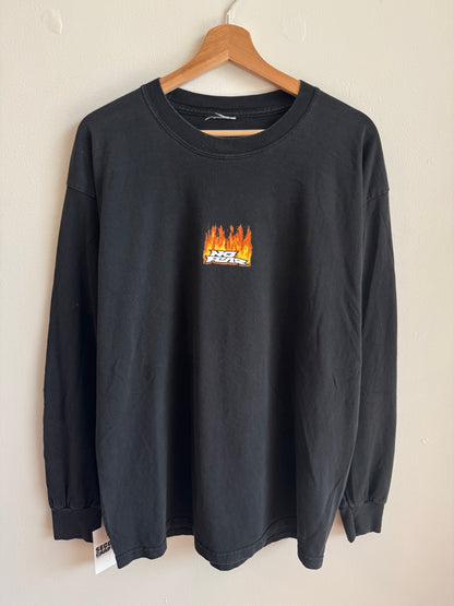2000s No Boundaries Flame Long Sleeve Y2K Shirt (L)