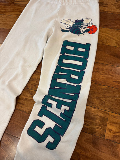 80s Charlotte Hornets White Sweatpants (L)