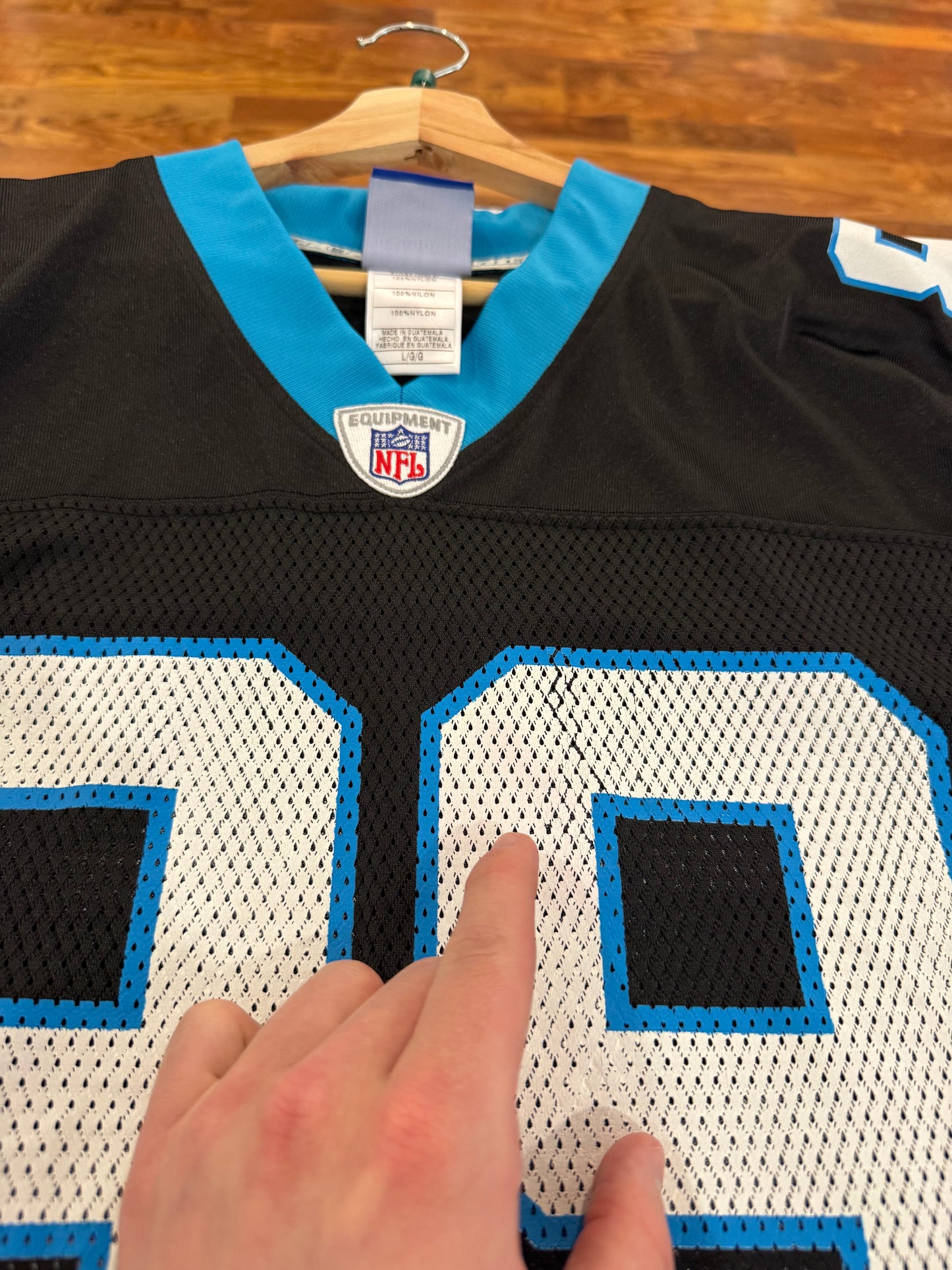 00s Carolina Panthers Steve Smith Reebok Home Jersey (L)