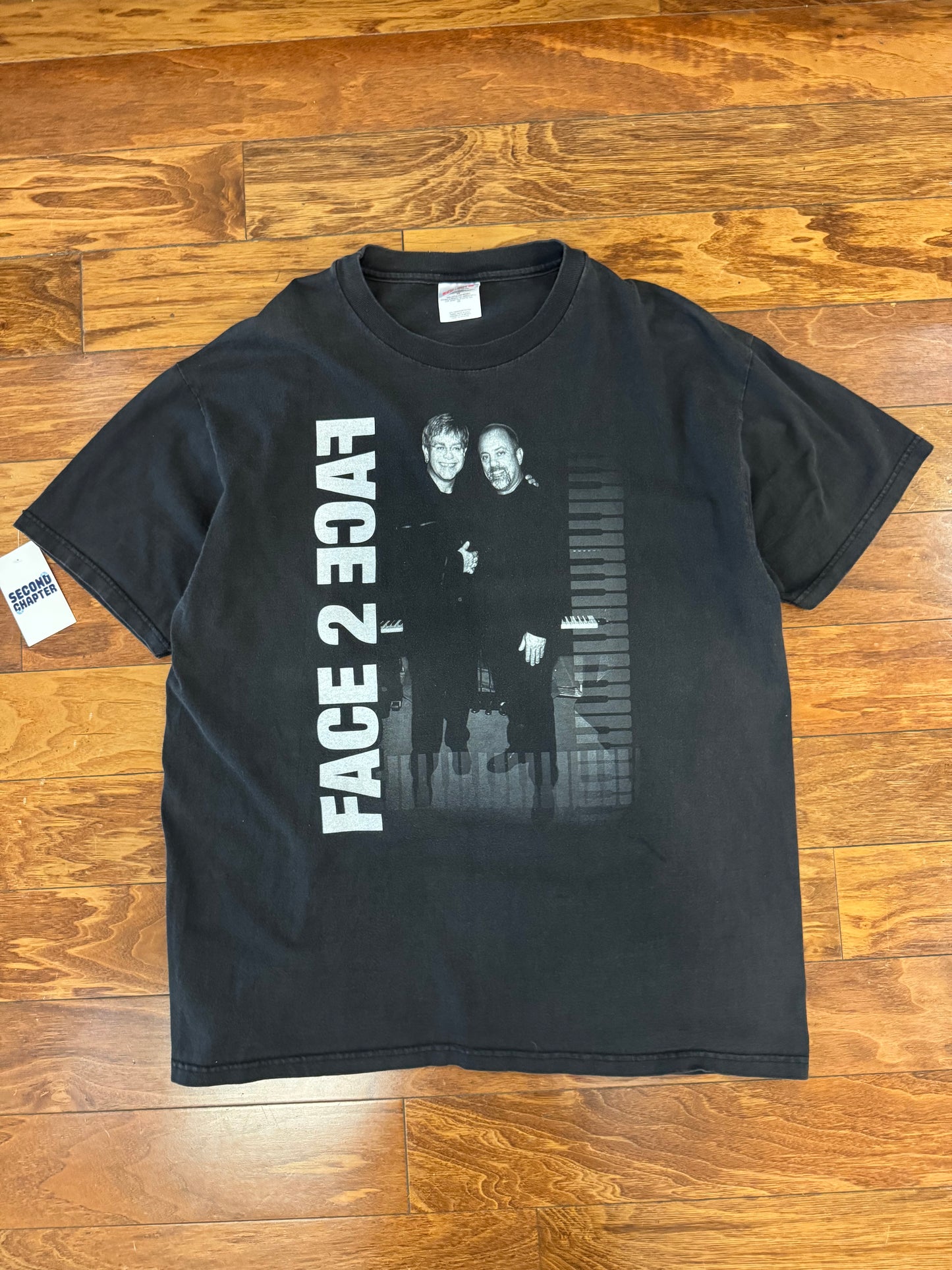 2001 Elton John & Billy Joel "Face 2 Face" Music Tour Tee (XL)
