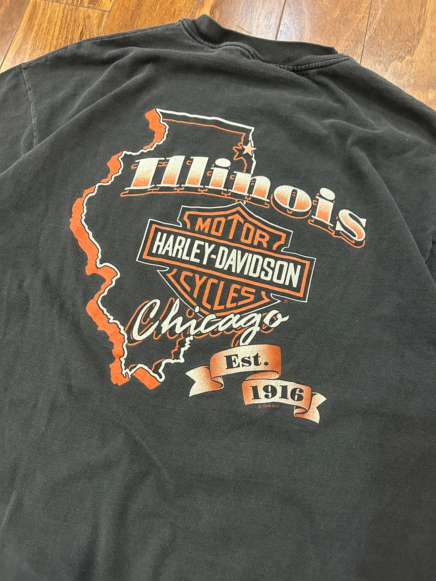 1998 Harley Davidson Faded Flames Tee (XL)