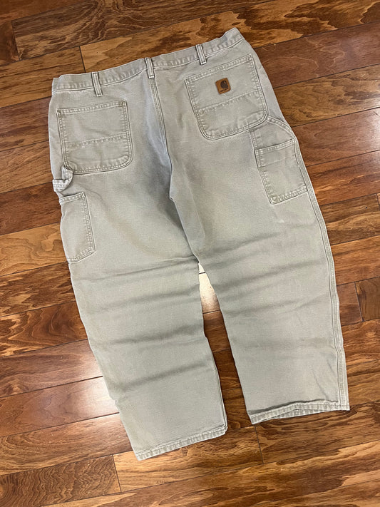 2007 Carhartt Beige Vintage Carpenter Pants (38 x 30)