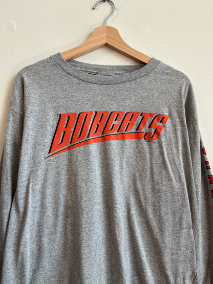 00s Charlotte Bobcats Grey Long-Sleeve Shirt (L)