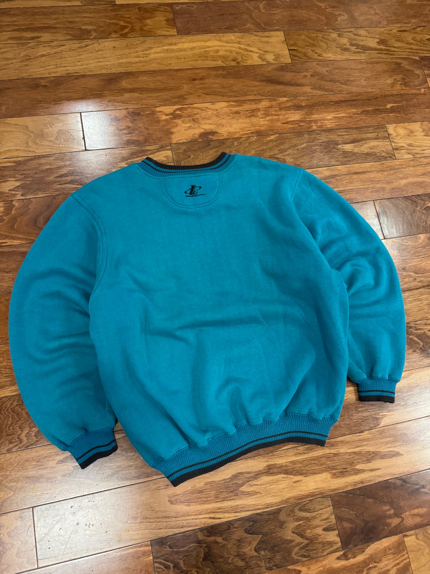 90s Carolina Panthers Faded Blue Logo Athletic Crewneck (XL)