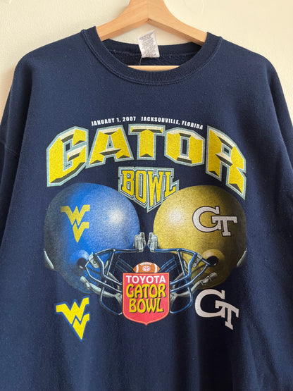 2007 West Virginia VS Georgia Tech Gator Bowl Crewneck (L)