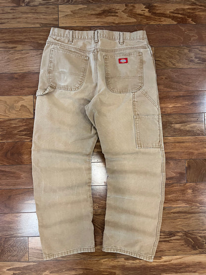 2010s Dickies Paint Faded Tan Pants (36 x 30)