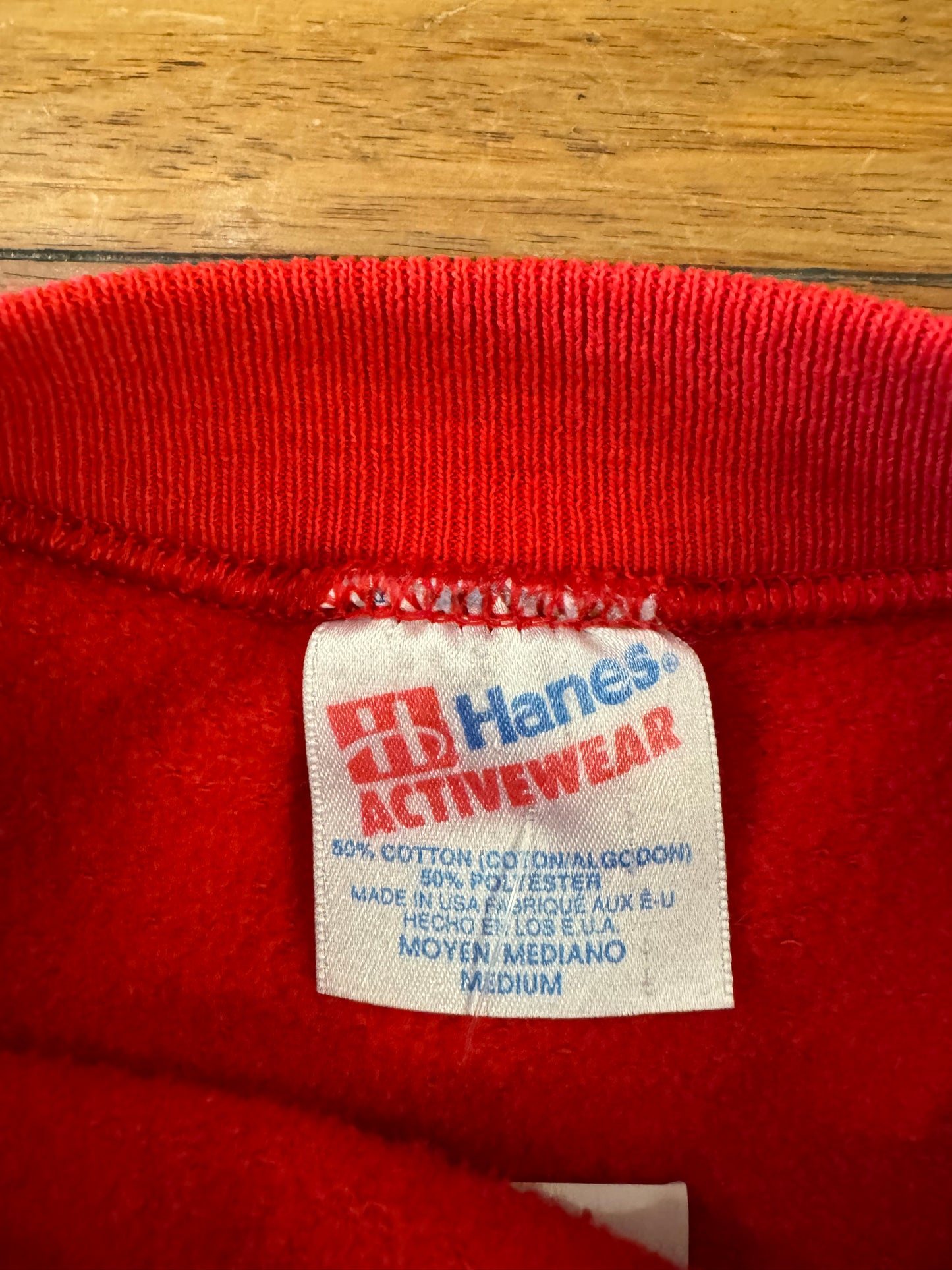 90s Chicago Bulls Team Hanes Red Crew (M)