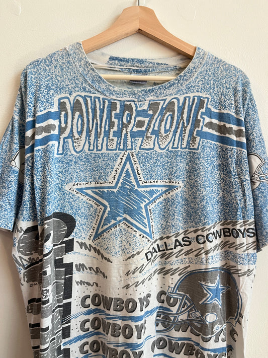 90s Dallas Cowboys MJT's AOP NFL Tee (L)