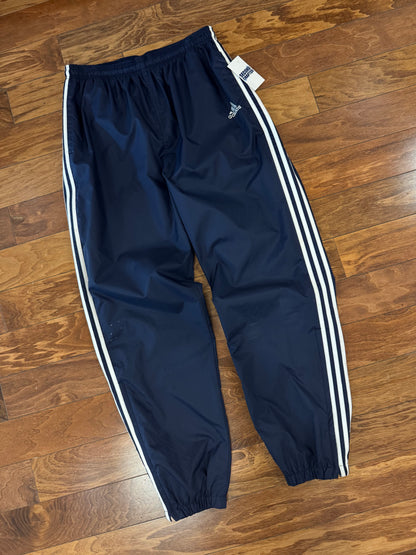 90s Adidas Navy Cuffed Track Pants (XL)