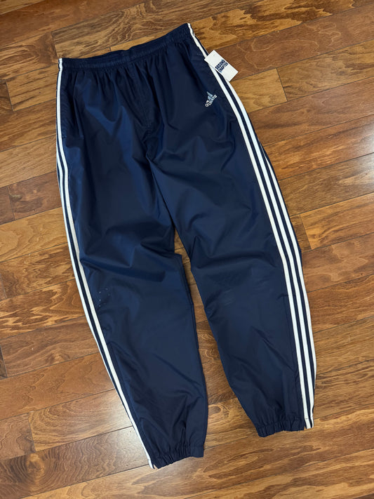 90s Adidas Navy Cuffed Track Pants (XL)