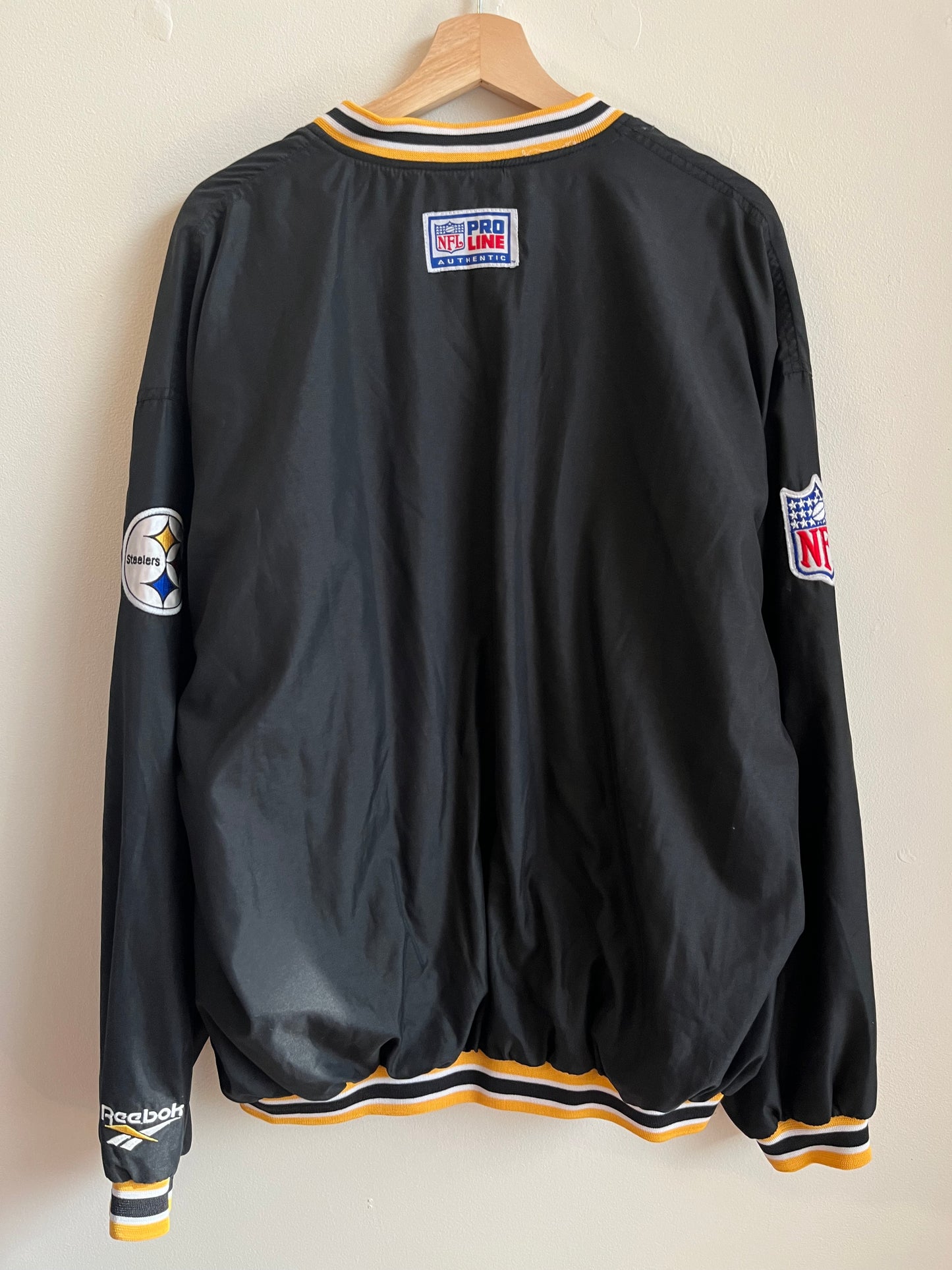 90s Pittsburgh Steelers Reebok Pullover Windbreaker (XL)
