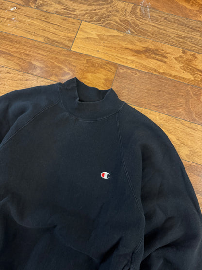 90s Champion Reverse Wave Mock Neck Crewneck (M)