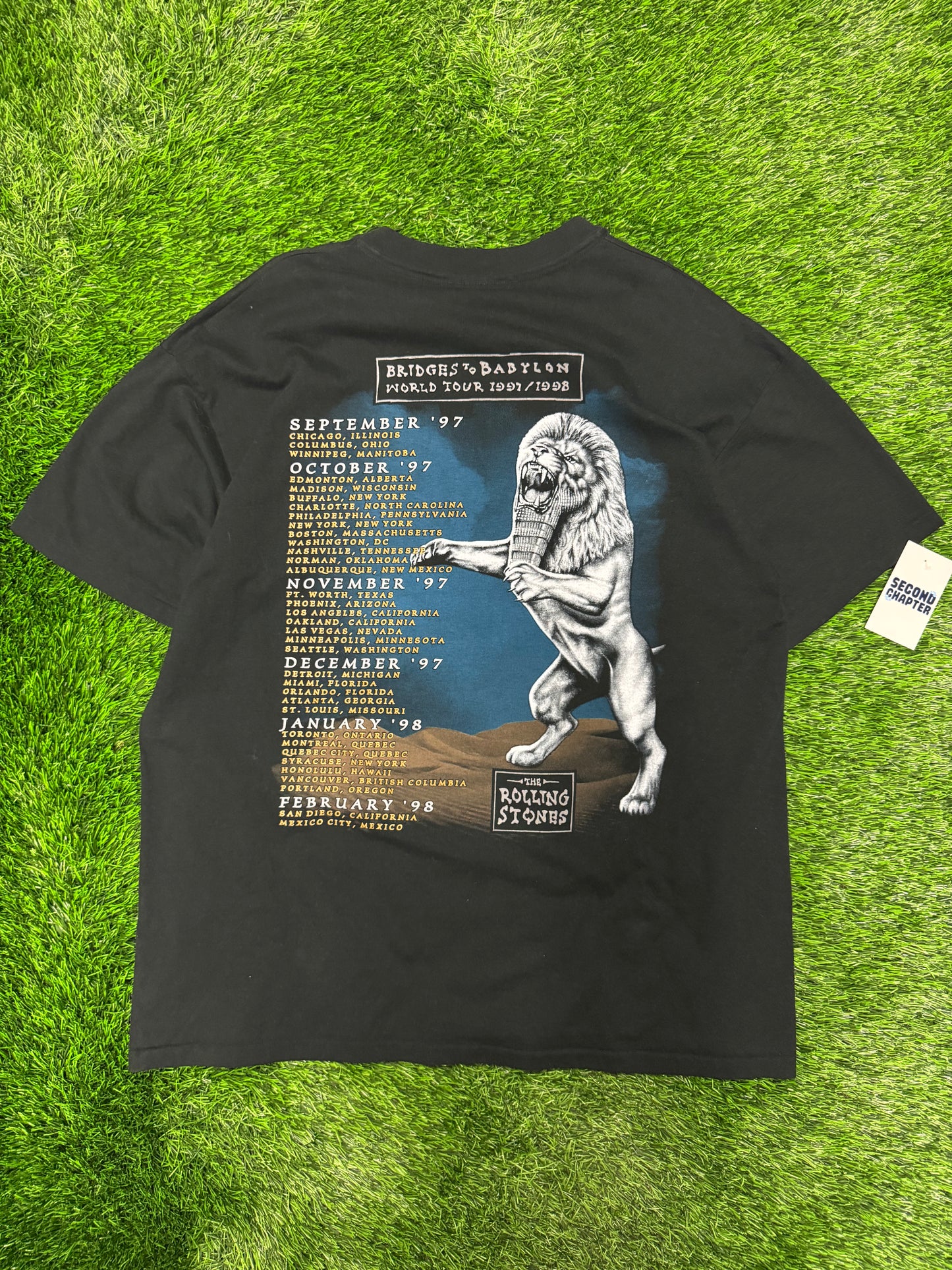 1997 Rolling Stones Bridges To Babylon Anvil Vintage Band Tee (XXL)