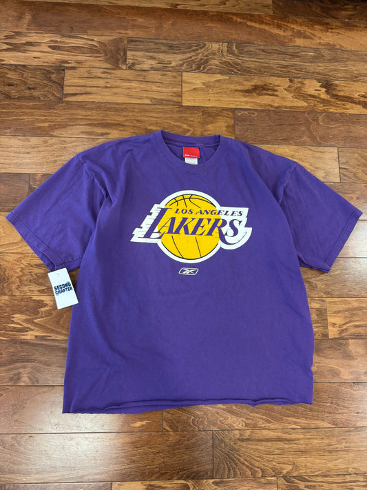 00s Los Angeles Lakers Reebok Cropped Tee (XL)