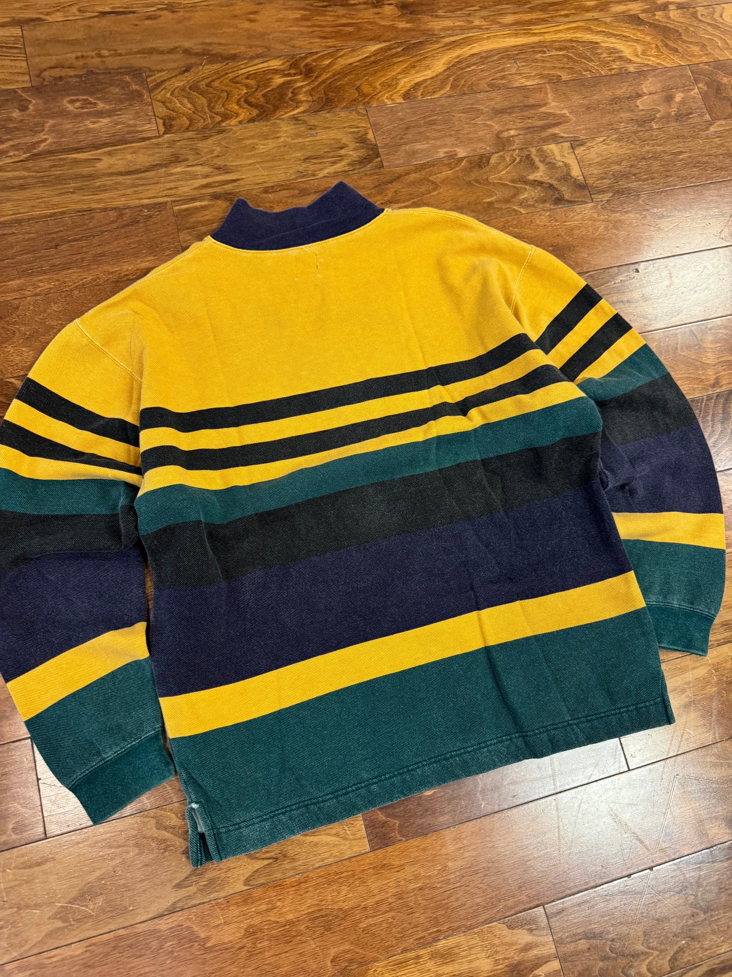 00s Multi Color Quarter Zip Sweater (L)