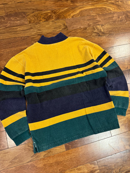 00s Multi Color Quarter Zip Sweater (L)