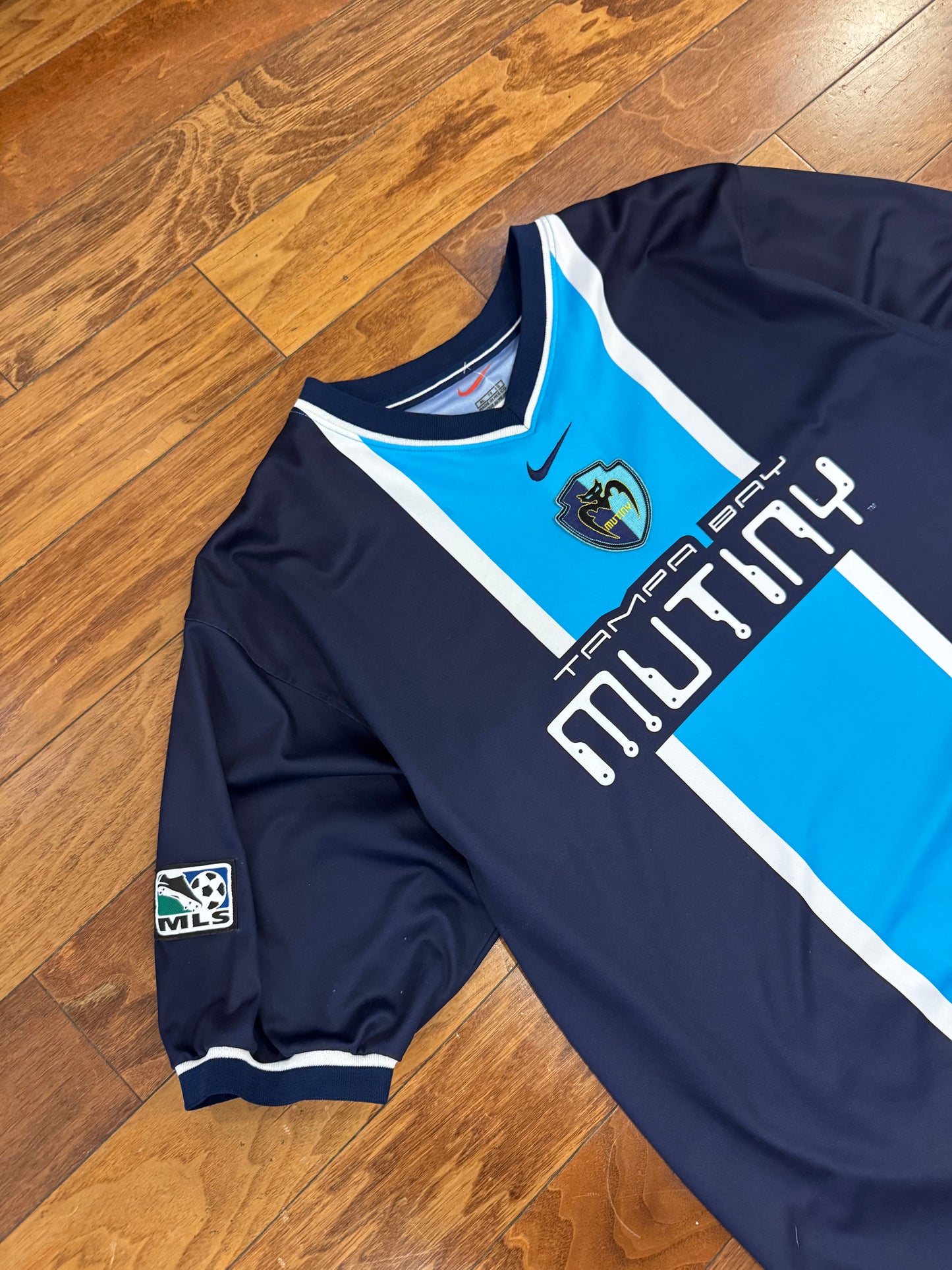 90s Tampa Bay Mutiny Nike MLS Defunct Club Vintage Home Jersey (XL)