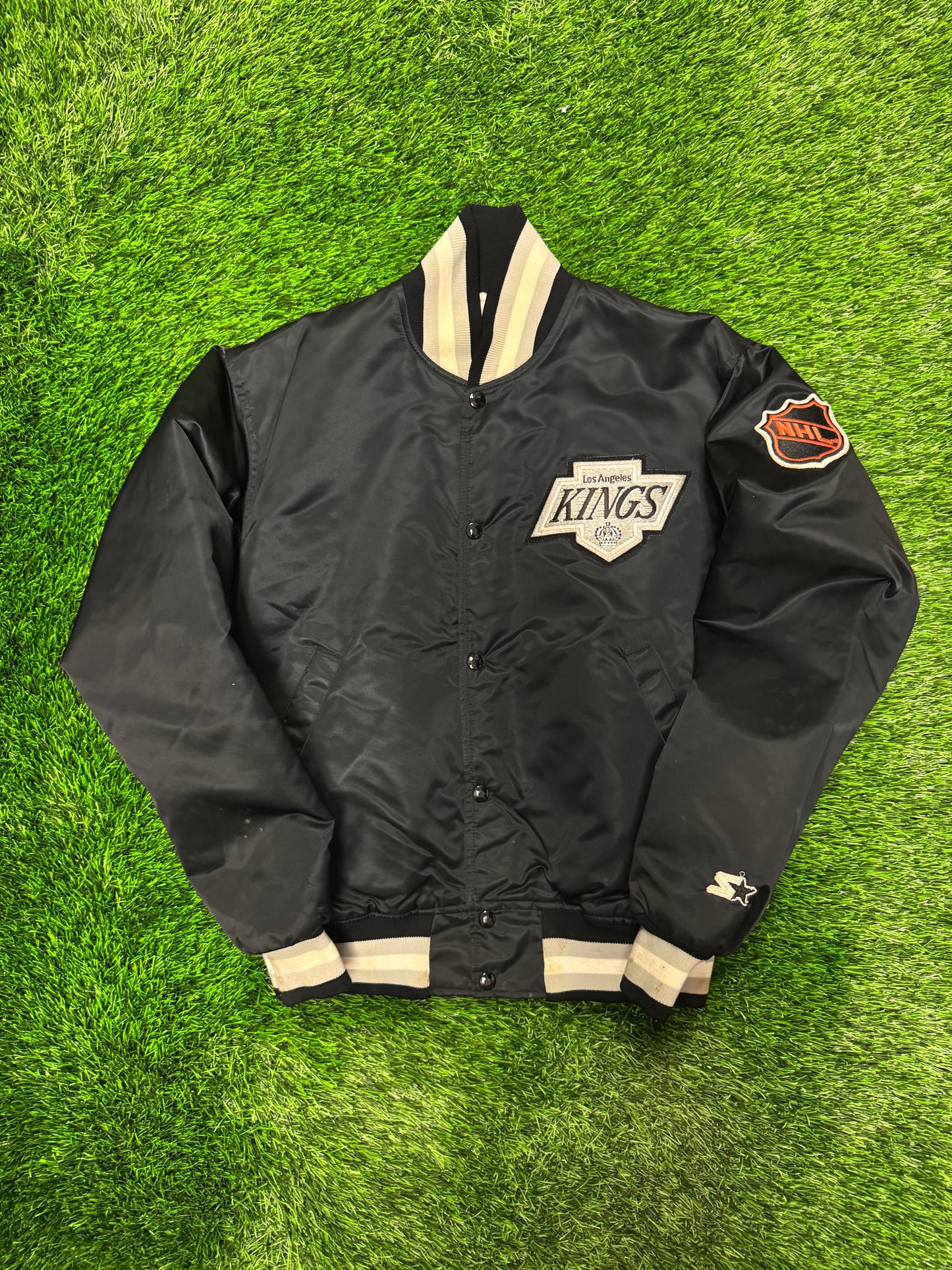 90s Los Angeles Kings Vintage NHL Satin Jacket (M)