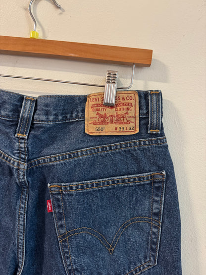 2010s Levi 550 Dark Wash Shorts (33)