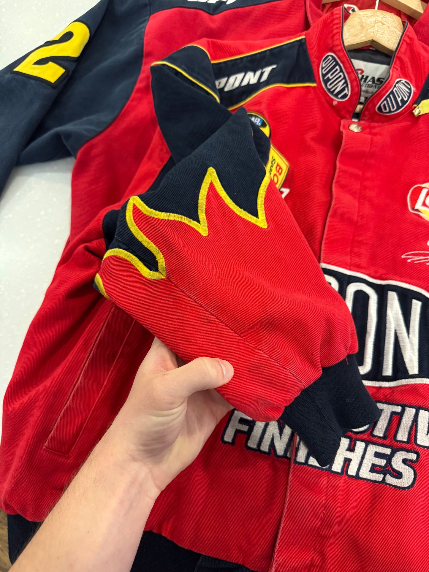 90s Jeff Gordon Dupont Jeff Hamilton Flames Nascar Jacket (L)