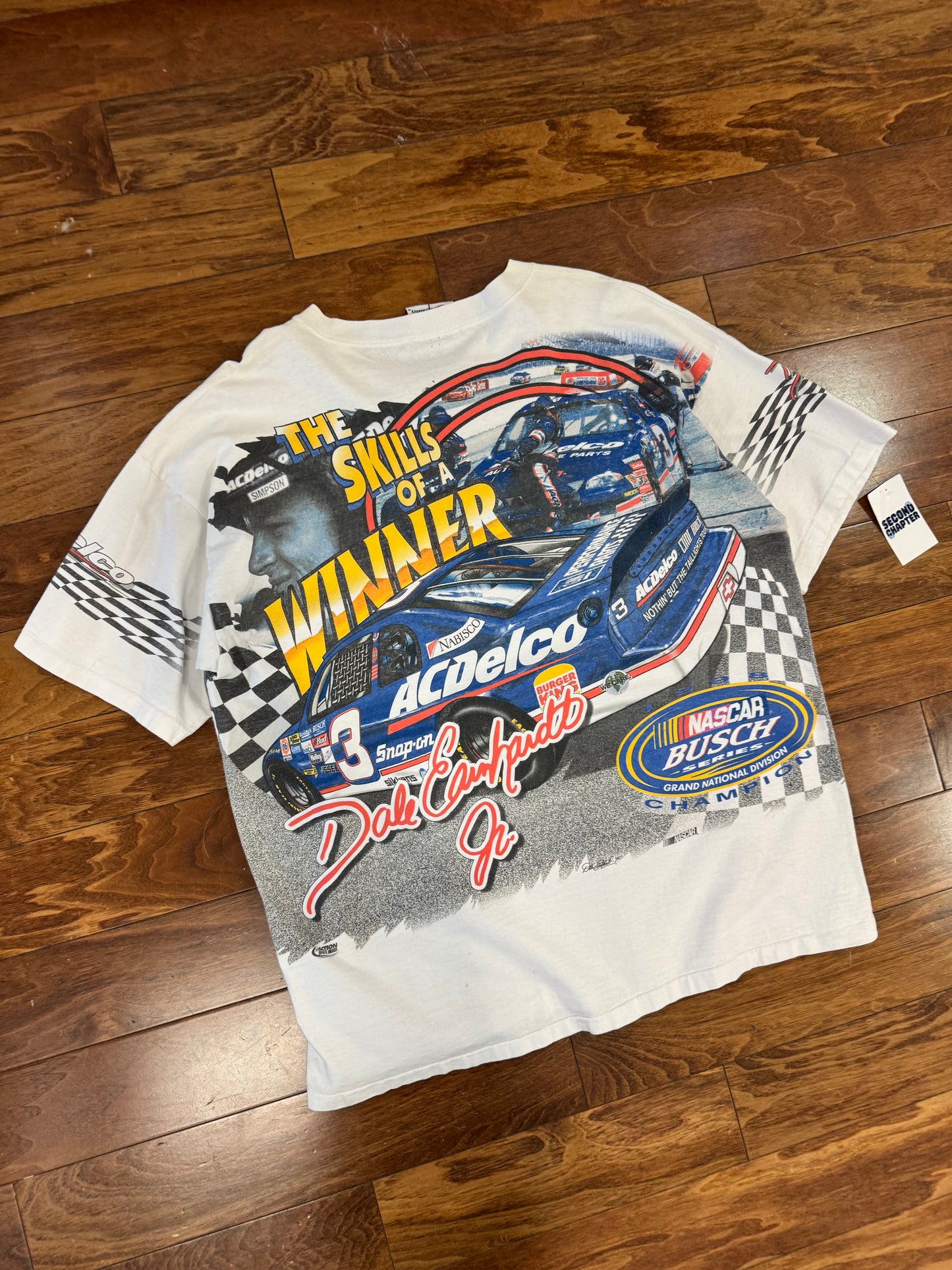 1998 Nascar Dale Earnhardt Jr Portrait of a Champion AOP Tee (XL)