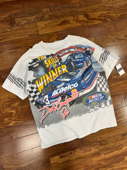 1998 Nascar Dale Earnhardt Jr Portrait of a Champion AOP Tee (XL)