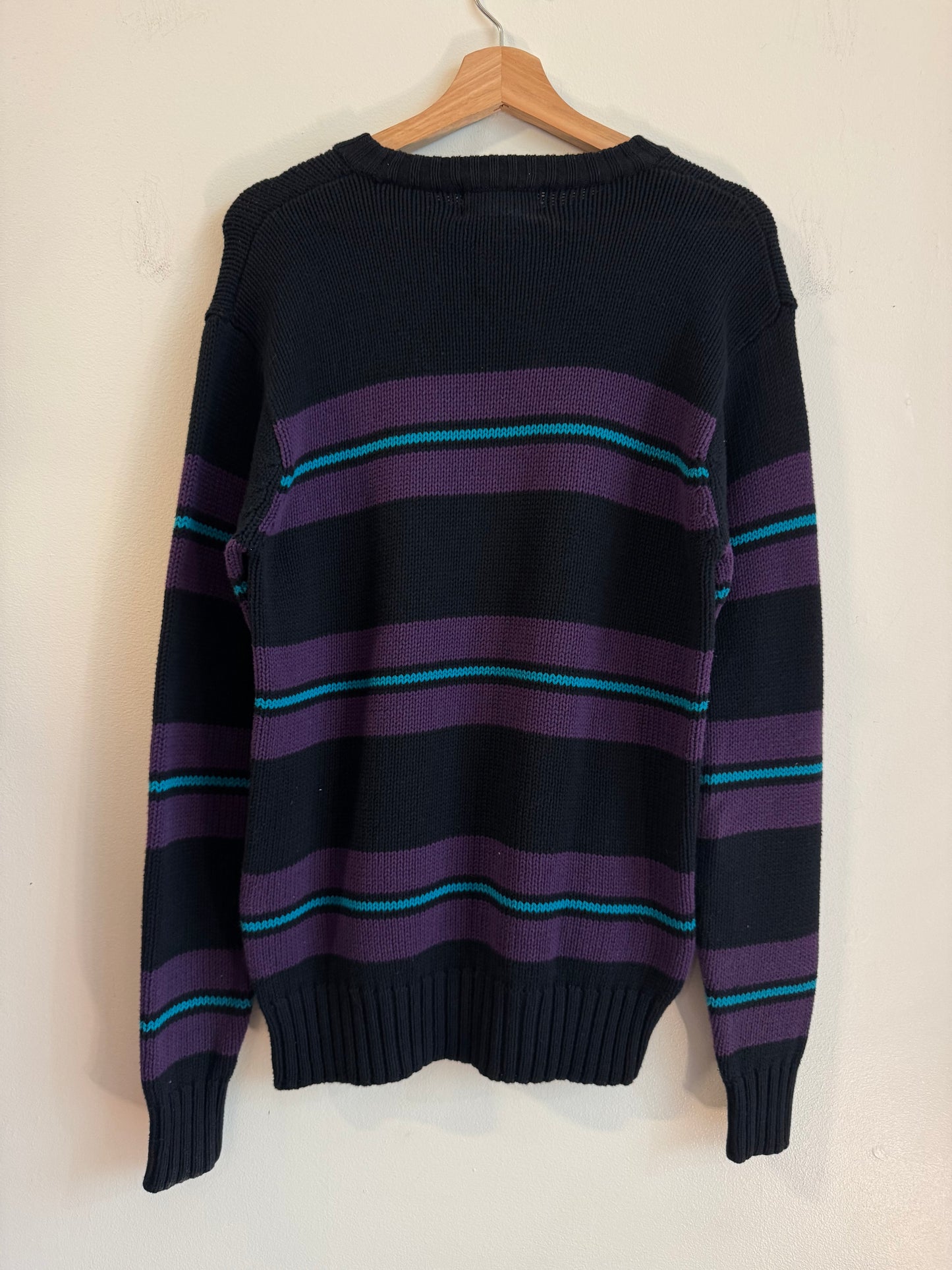 90s Joseph Benjamin Purple/Black Essential Sweater (M)