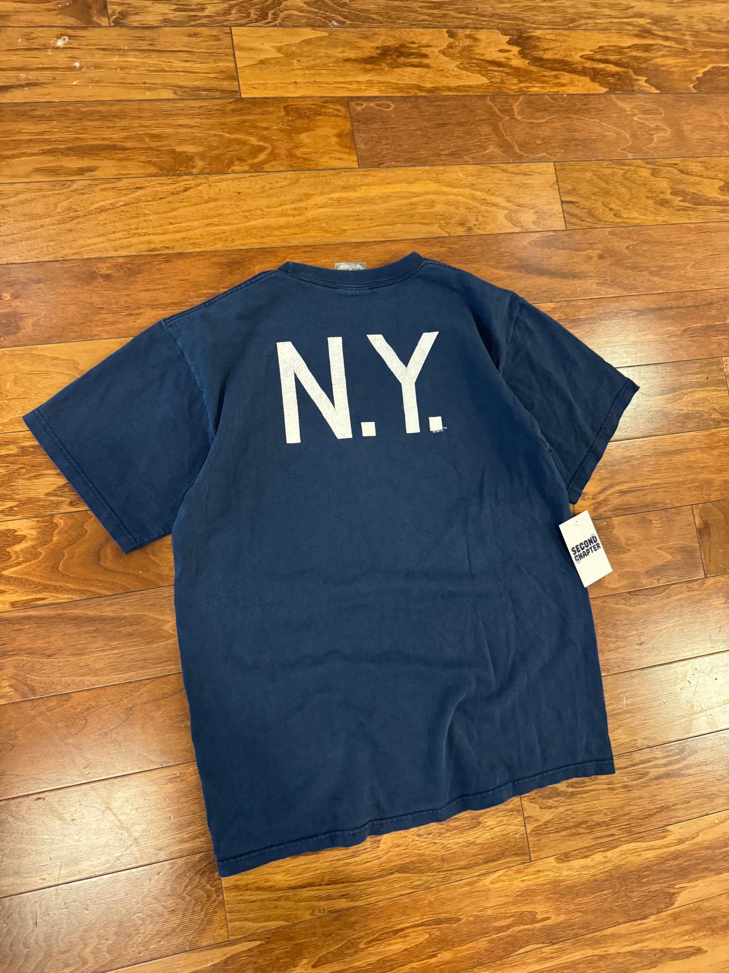 00s Yankees Nike Center Swoosh Navy Tee (M)