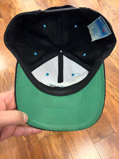 90s Carolina Panthers Black Embroidered Hat (OS)