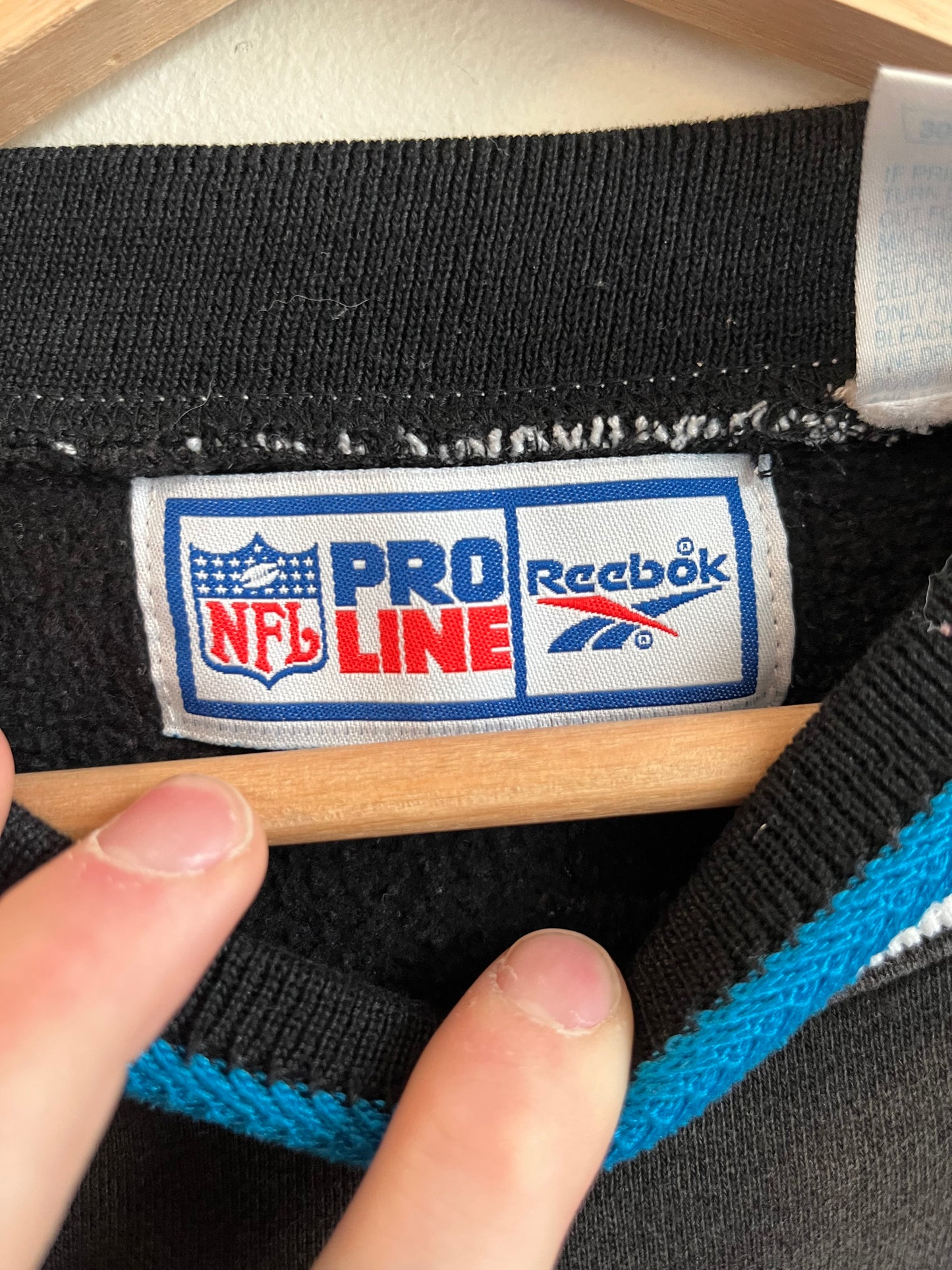 90s Carolina Panthers Reebok Pro Line Cropped Crewneck (L)