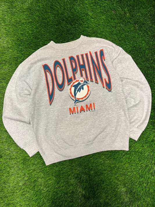 1993 Miami Dolphins Tultex Grey Crewneck (L)