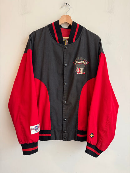 90s Hickory Crawdads Vintage MLB Letterman Jacket (XL)