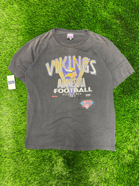 1994 Minnesota Vikings Trench Striped Tee (XL)