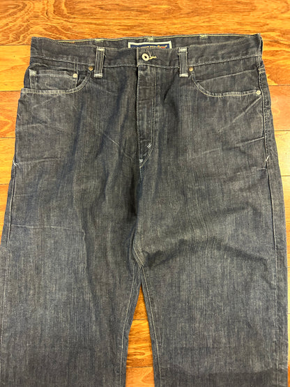 2009 Levi's 569 Loose Baggy Embroidered Jeans (38 x 34)