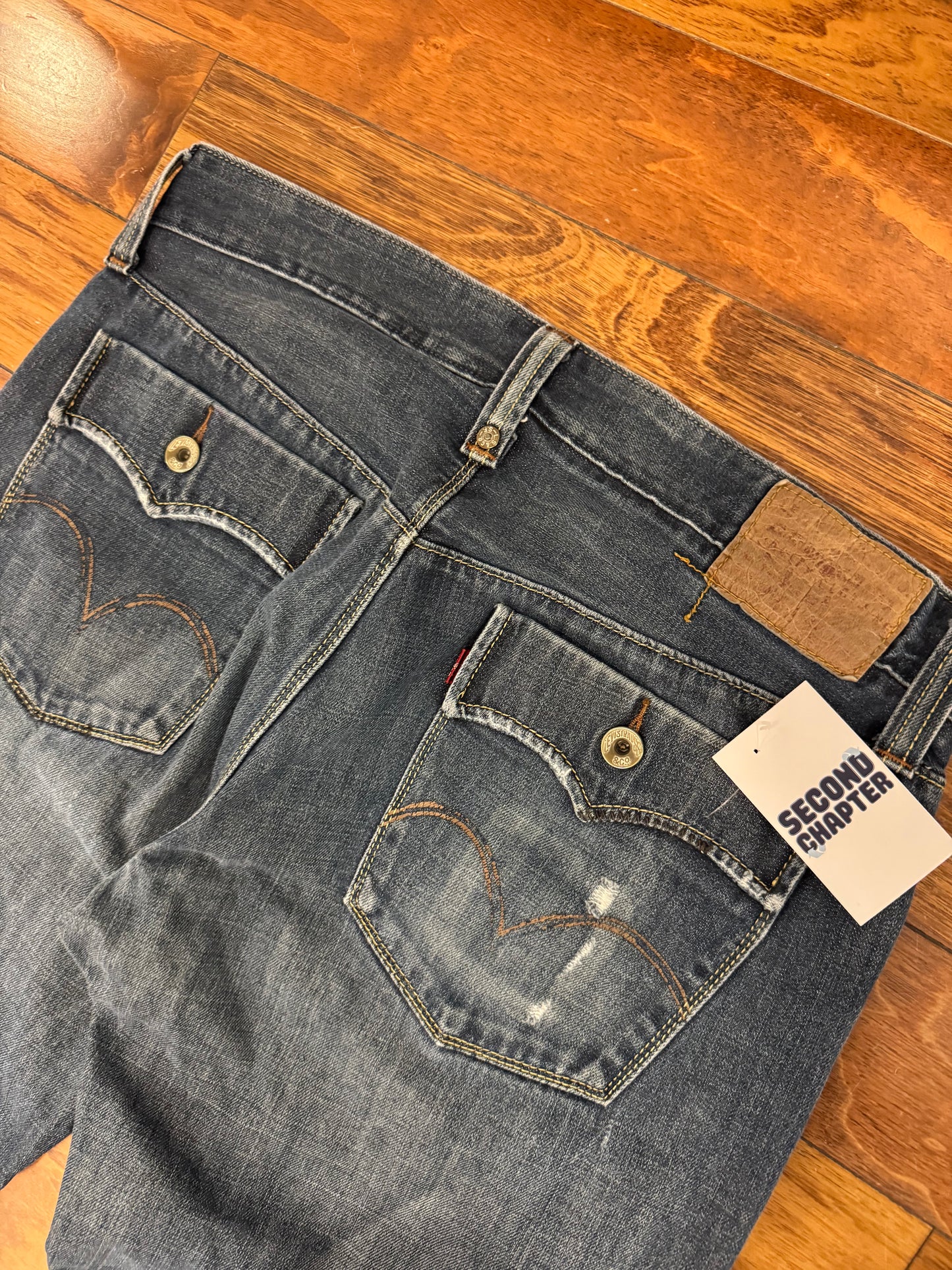 2007 Levi's Slim Straight Dark Wash Jeans (36 x 34)
