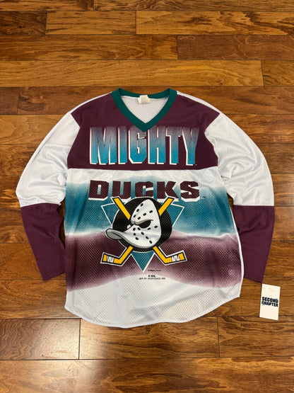 1995 Mighty Ducks Anaheim NHL Sportonics Women's Mesh Jersey (XL)