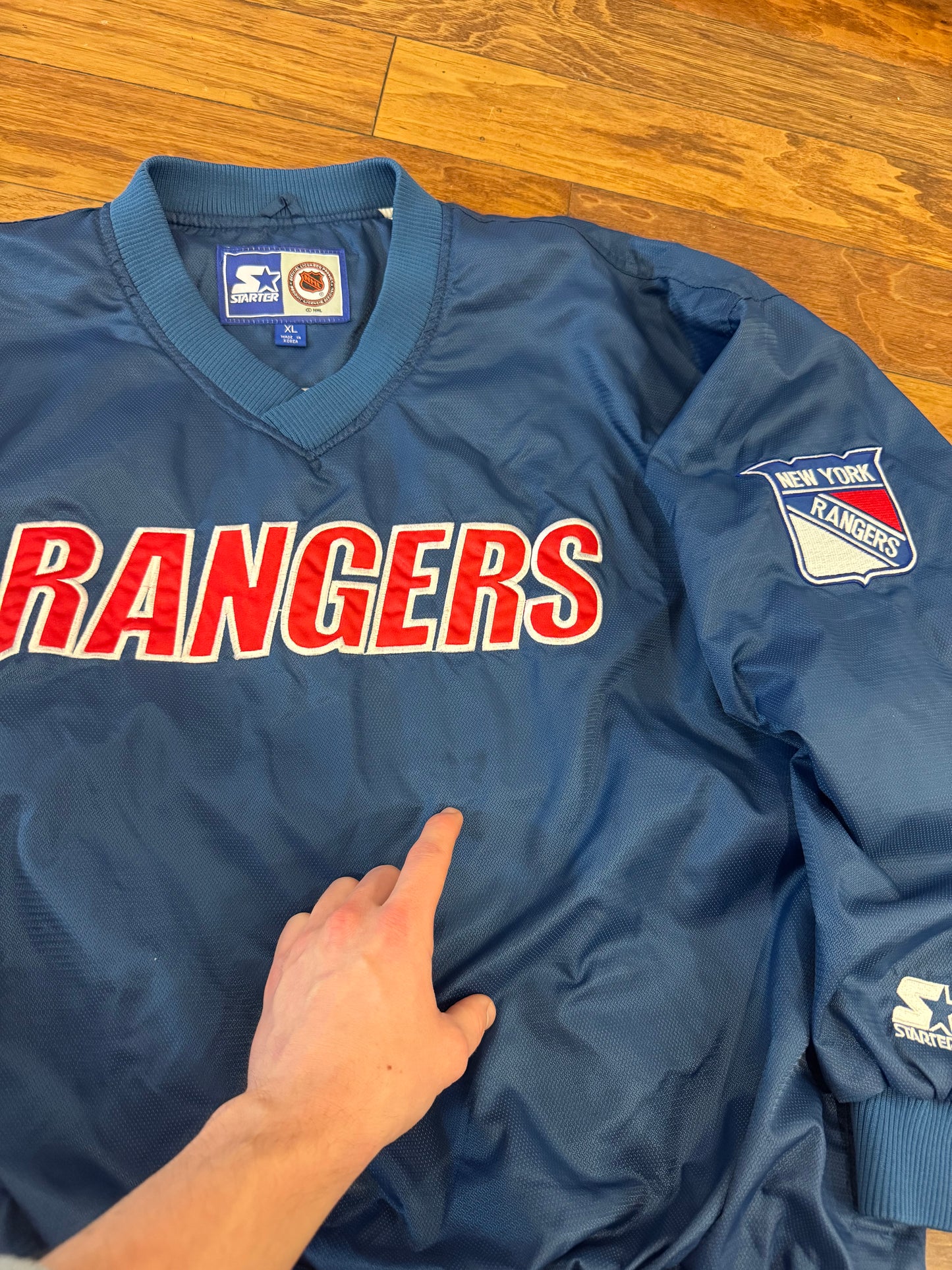 90s New York Rangers Starter NHL Windbreaker (XL)