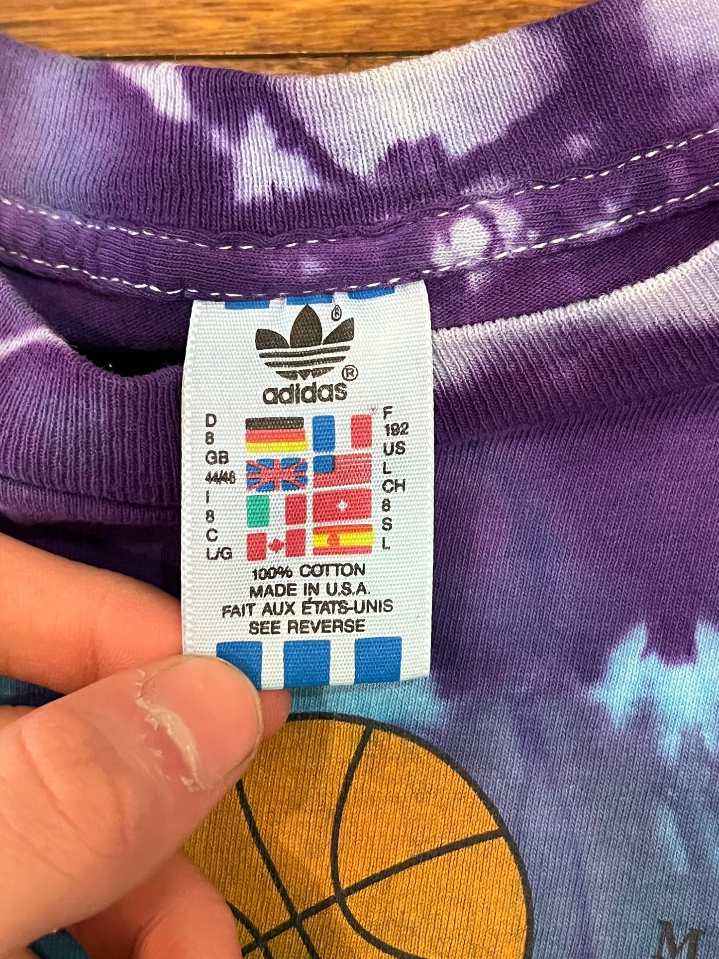 1994 Charlotte Final Four Adidas Tie Dye Cut Off Tank Top Tee (L)