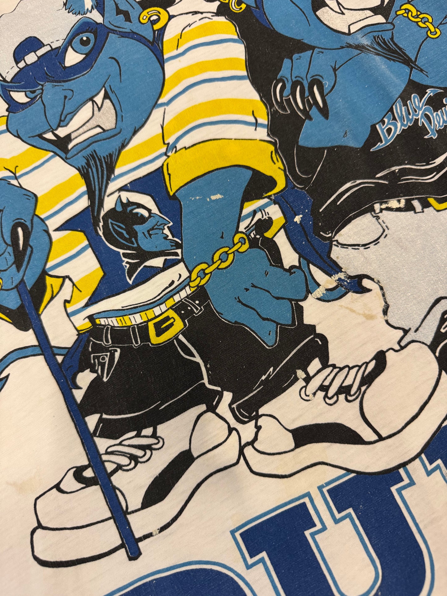 1993 Duke Blue Devils Cartoon Mascots Vintage Tee (XL)
