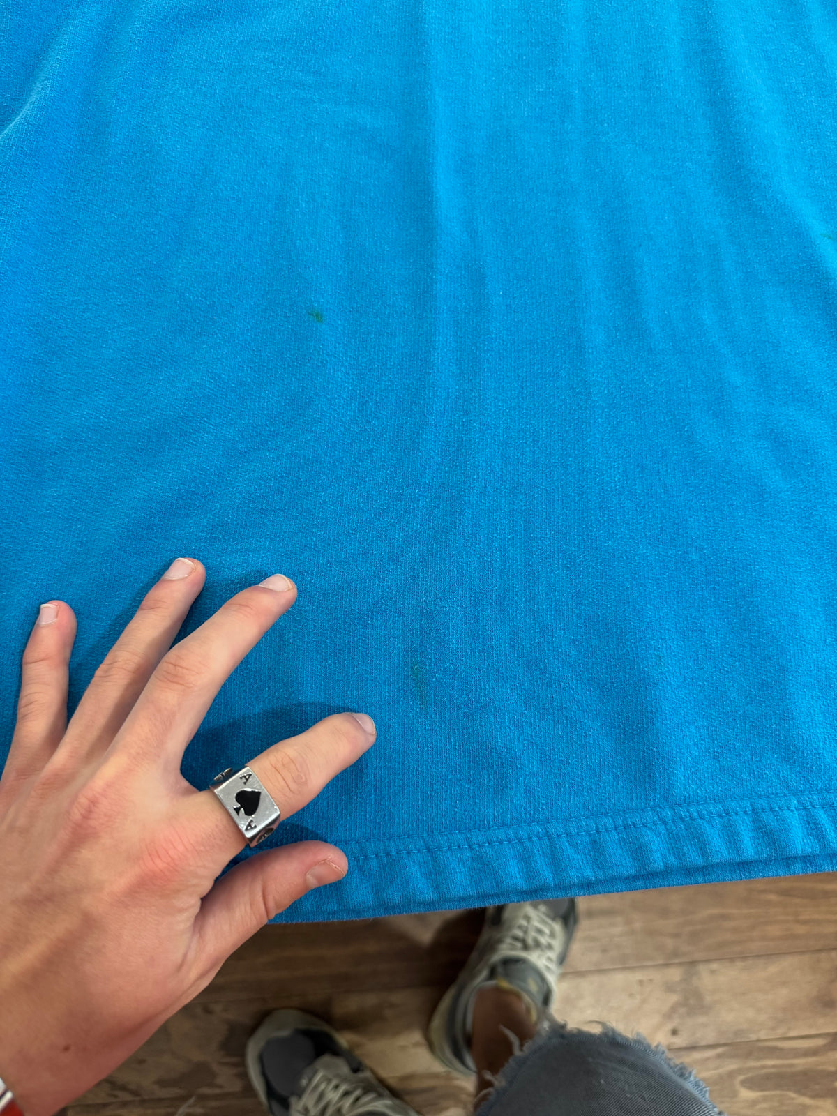 00s Carolina Panthers Electric Blue Cat Scratch Crewneck (XL)