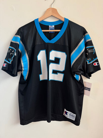 90s Carolina Panthers Kerry Collins Champion Home Jersey (Youth XL)