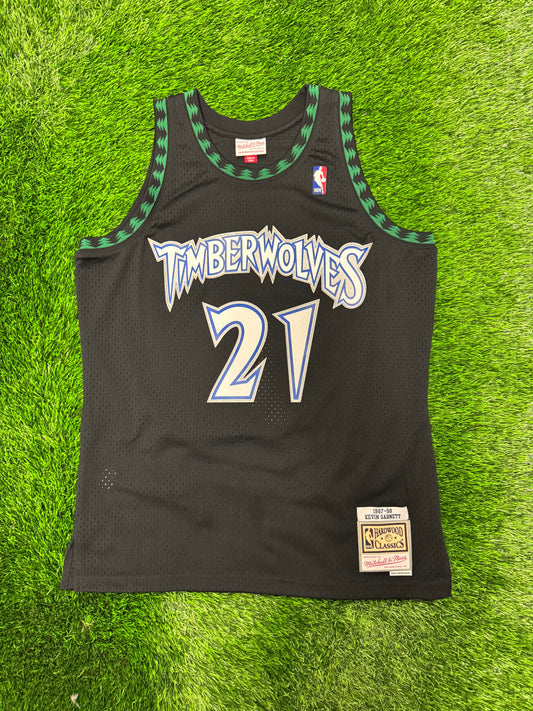 Minnesota Timberwolves Kevin Garnett Mitchell & Ness Retro NBA Jersey (L)
