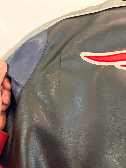 00s New England Patriots NFL Leather Jacket (XL)