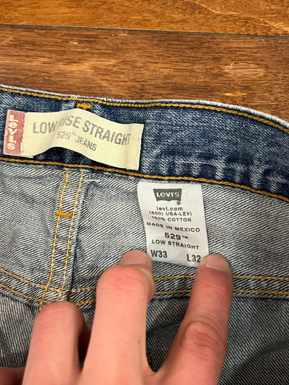 2004 Levi's 529 Low Rise Straight Jeans (33 x 32)