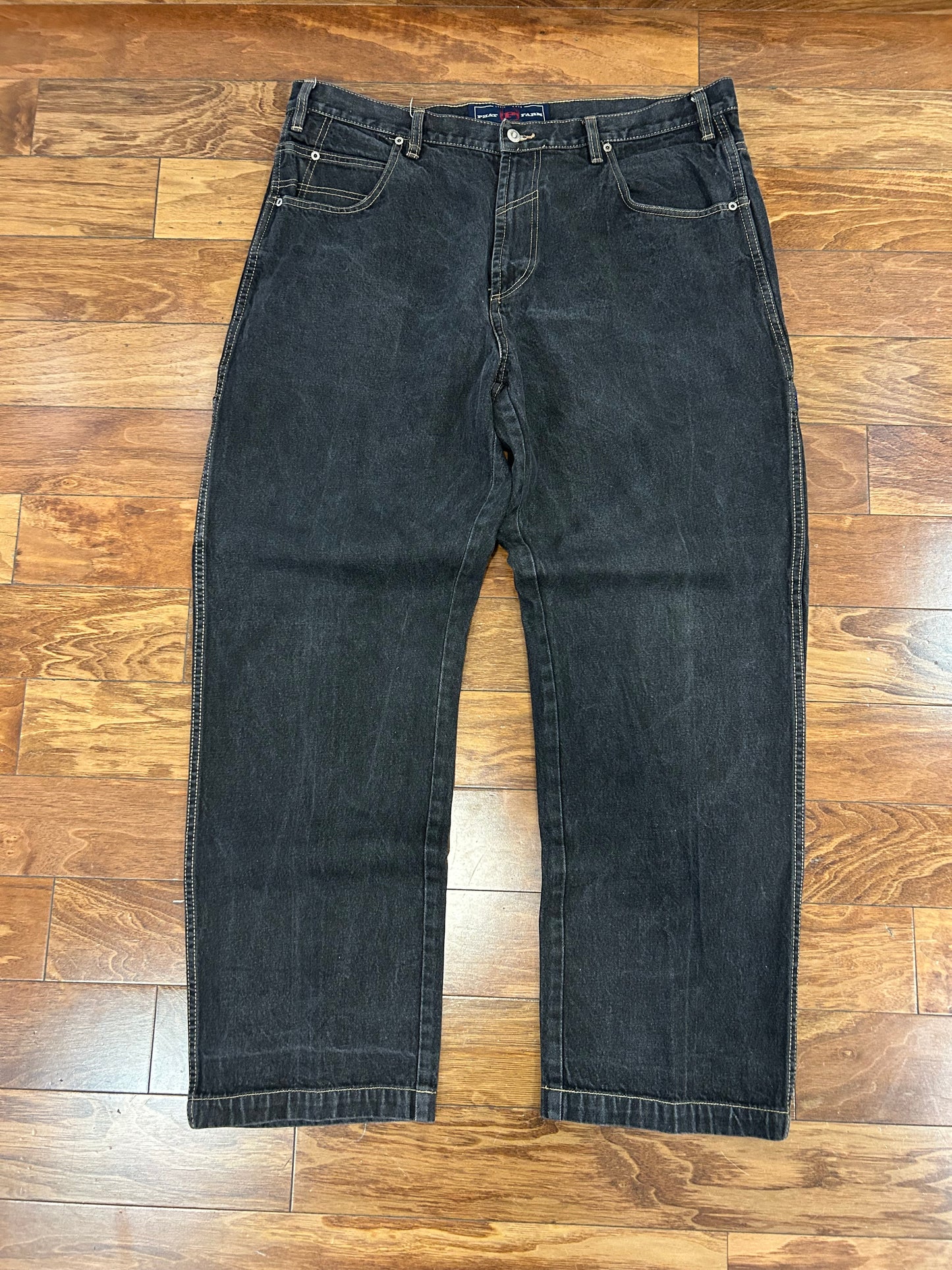 90s Phat Farm Baggy Carpenter Black Jeans (42 x 34)