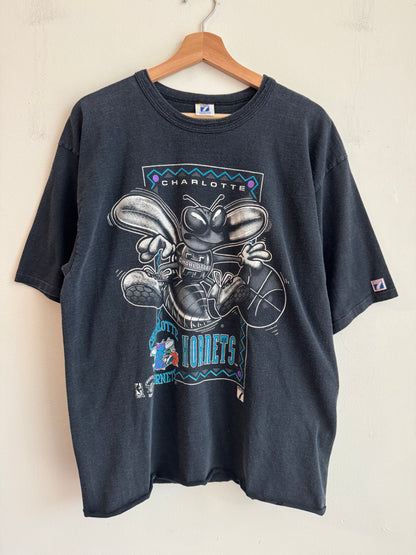 90s Charlotte Hornets Logo 7 Cropped Tee (XL)