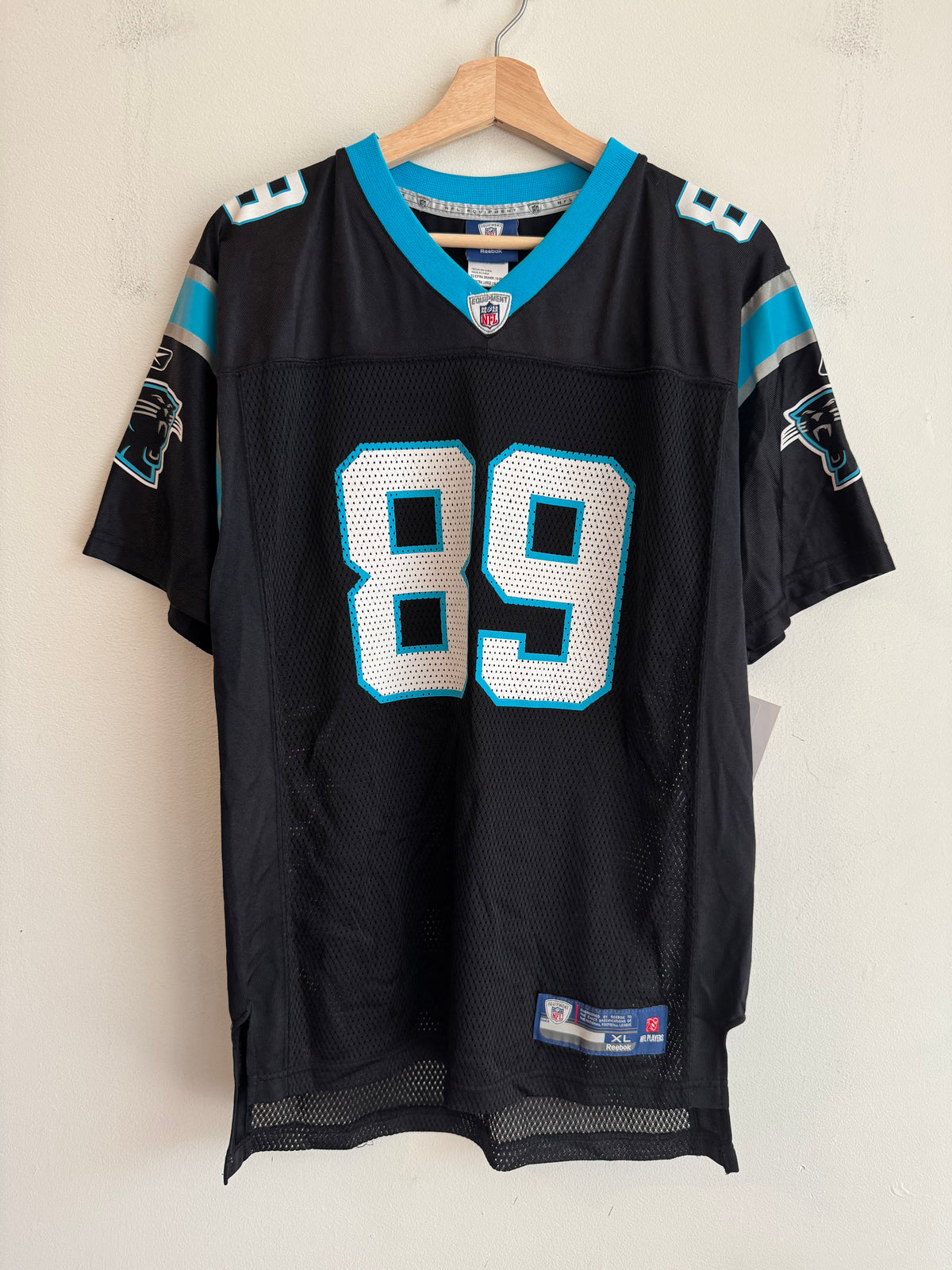 00s Carolina Panthers Steve Smith Reebok Home Jersey (Youth XL)
