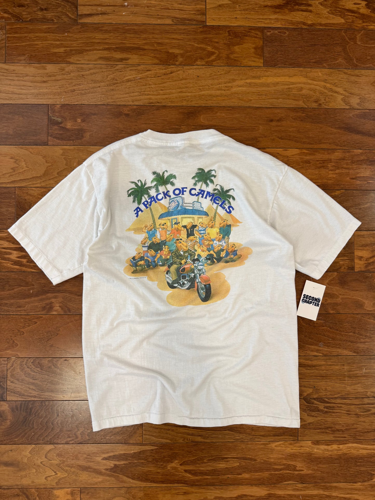 1990 Camel Cigarettes "Pack Of Camels" Pocket Tee (XL)