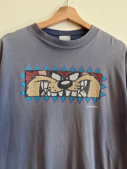 1994 Taz Warner Bros Smoked Faded Graphic Tee (XL)